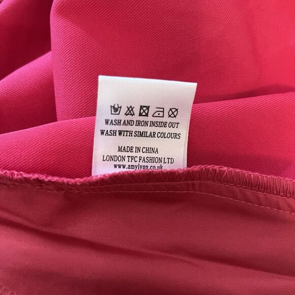 AmyLynn Alice High‎ Waist Straight Wide Leg Pant Trouser Size L Pink NEW W/Tags - Picture 8 of 9